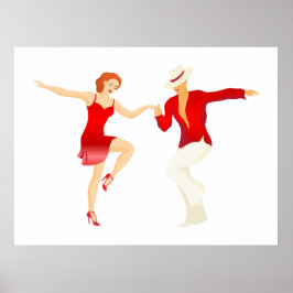 Póster Salsa Dancers Dance Series
