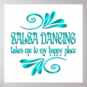 Póster Salsa Dancing Happy Place