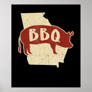 Póster Salsa de barbacoa   cocinero de barbacoa   regalo 