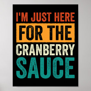 Póster Salsa de Cranberry en lata Jellied Feliz Día de Ac