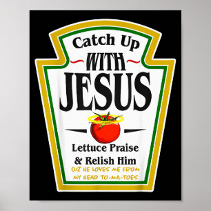 Póster Salsa de tomate con Jesús Chiste cristiano diverti