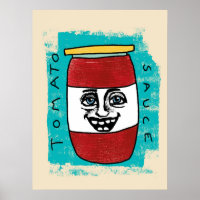 Salsa de tomate Poster Wall Art