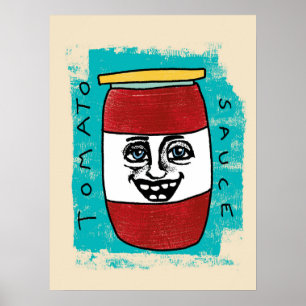 Póster Salsa de tomate Poster Wall Art