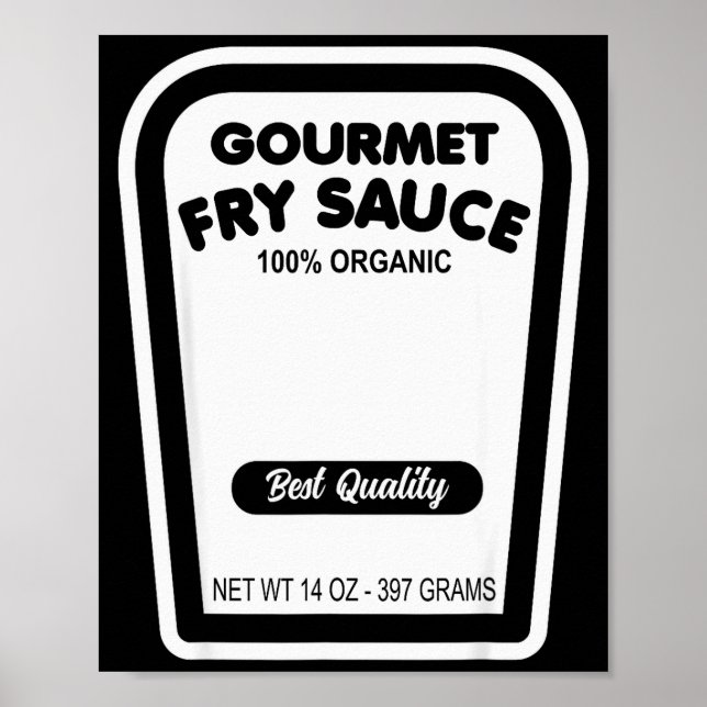 Póster Salsa divertida para patatas fritas gourmet Fácil  (Frente)