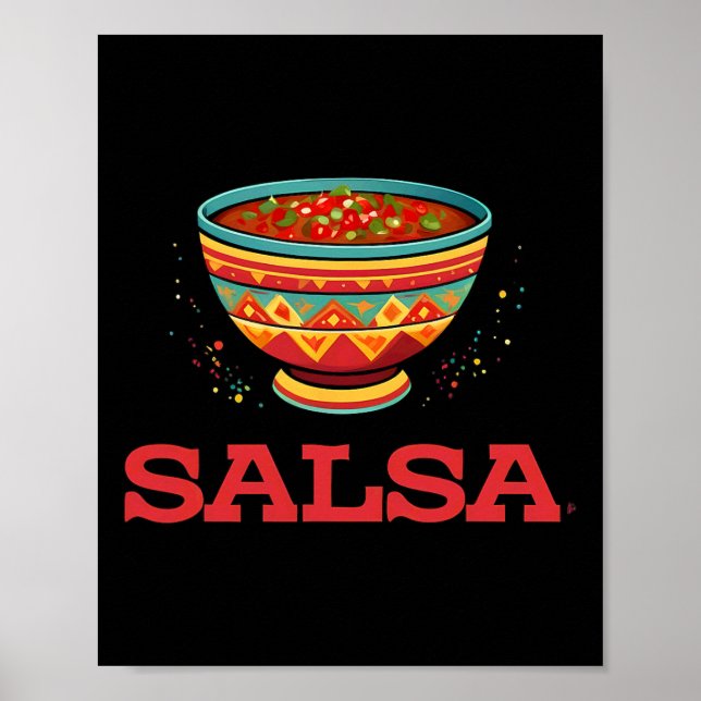 Póster Salsa Y Chips Que Coinciden Con La Pareja De Hallo (Frente)