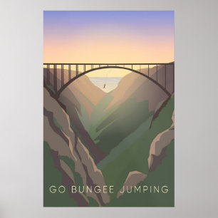Póster Salta en Paracaídas Bungee Poster de Viaje