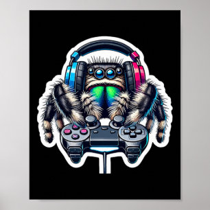 Póster Saltamontes Amante De Videojuegos Jugador Juegos
