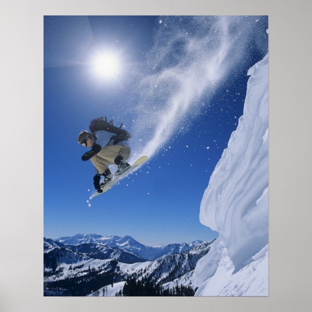 Póster Saltando al cañón del arroyo de serpientes desde C (Frente)