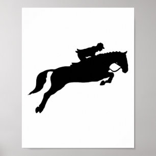 Póster Saltando de caballos de carreras de Galloping