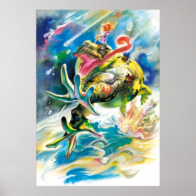 Póster Saltando en los días lluviosos (Frente)