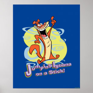 Póster Saltando Igauna en un palo!™