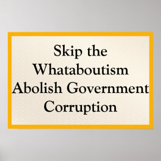Póster Saltar el whataboutismo