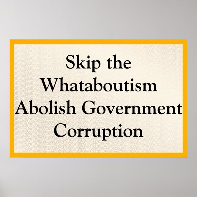 Póster Saltar el whataboutismo (Frente)