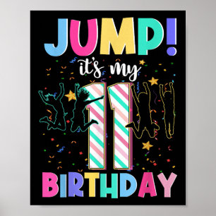 Póster Saltar es mi salto de cumpleaños número 11