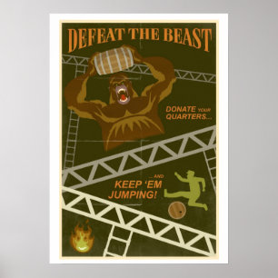 Póster Saltar los barriles