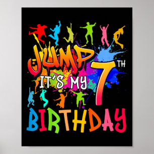 Póster Saltemos Es Mi Cumpleaños Número 7 Alfombra De Cum