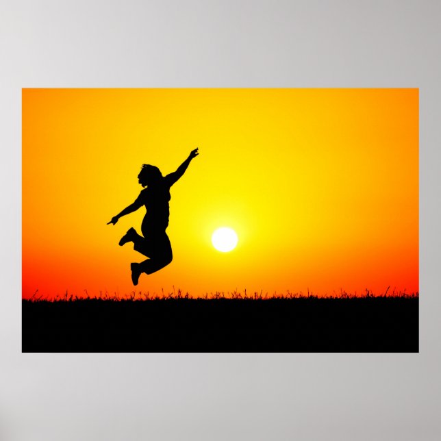Póster Salto al atardecer (Frente)