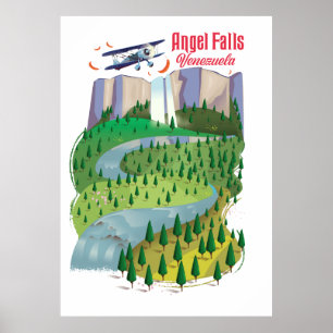 Póster Salto Ángel Venezuela