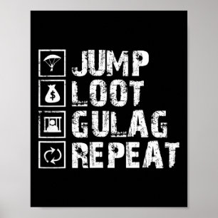 Póster Salto Botín Gulag Repetición Regalo de Gamer Juego