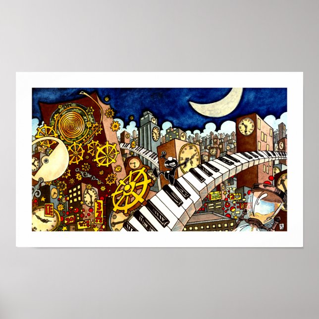 Póster Salto - Clocklands - 18 x 11 (Frente)