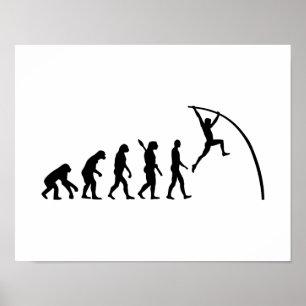 Póster Salto con pértiga de la evolución