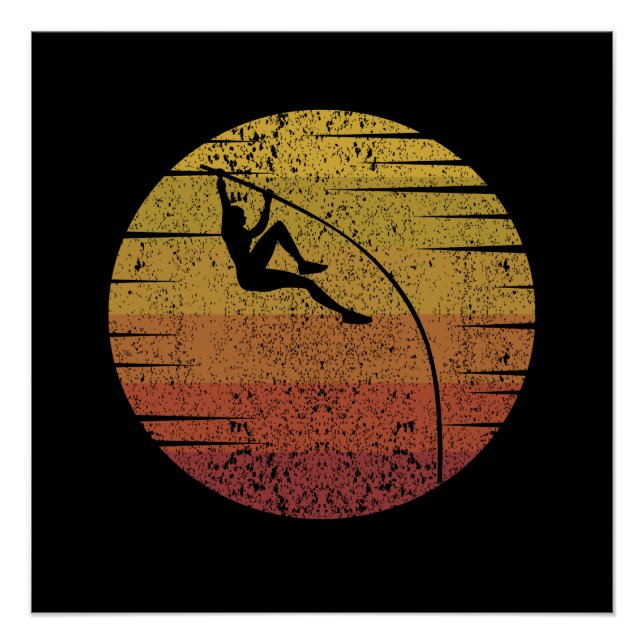 Póster Salto con Pértiga Retro (Anverso)