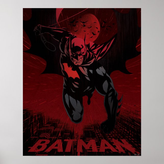 Póster Salto de Batman Crimson (Frente)