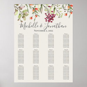 Póster Salto de Boda de flores silvestres