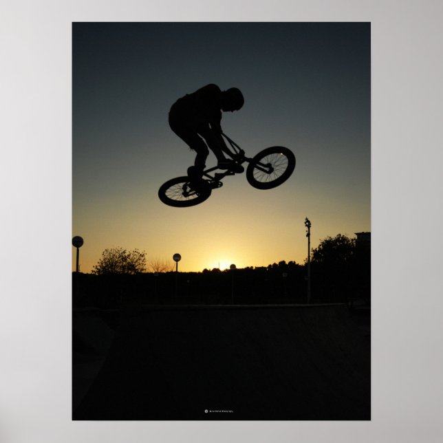 Póster Salto de doble traza BMX (Frente)