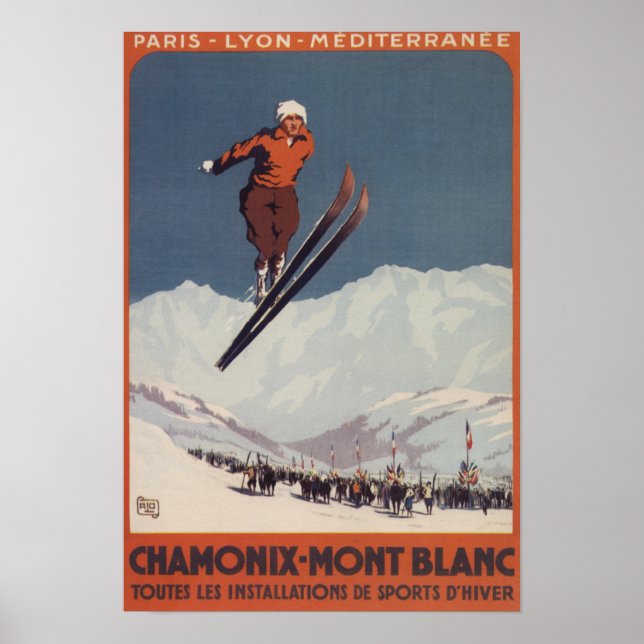 Póster Salto de esquí - Poster de Promo Olímpico de PLM (Frente)