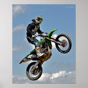 Póster Salto de Motocross