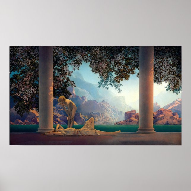 Póster Salto de sol por Maxfield Parrish en 1922 (Frente)