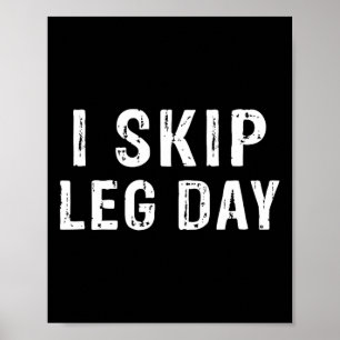 Póster Salto del Día de la Pierna Divertido Gimnasio Curs