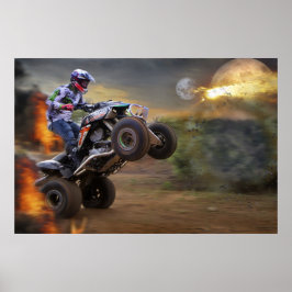 Póster Salto poster al Porthole con su Quad Bike