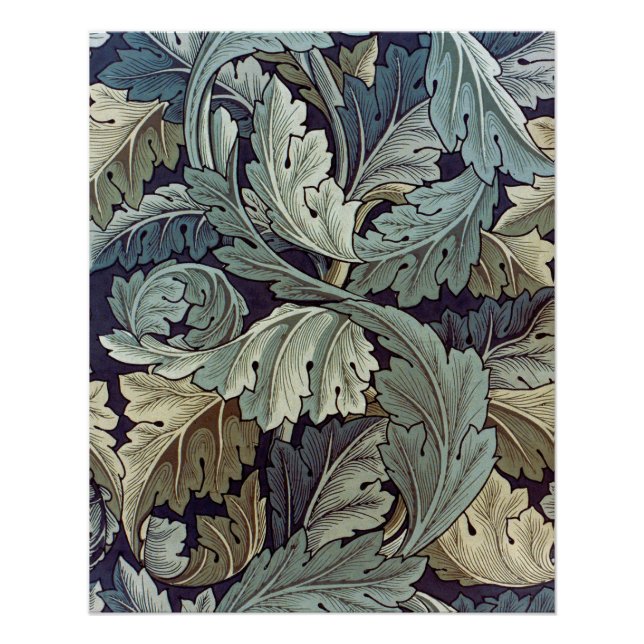 Póster Saltos de fondo de William Morris Acanthus (Anverso)