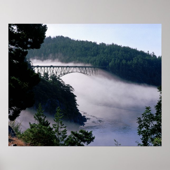 Póster Saltos de niebla bajo el puente del Paso de la Dec (Frente)