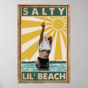 Póster Salty Lil Beach