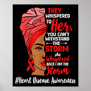Póster Salud del Corazón Mujeres Negras Melanina Concienc
