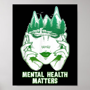 Póster Salud Mental Concienciación Conciencia El Cerebro