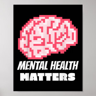 Póster Salud Mental Concienciación Conciencia El Cerebro