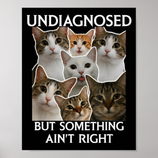 Póster Salud mental divertida no diagnosticada pero algo 