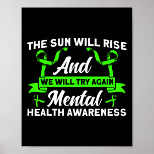 Póster Salud Mental El Sol Aumentará La Salud Mental Awar