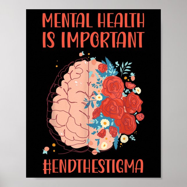 Póster Salud Mental Importante Peligro Final Estigma La S (Frente)
