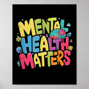 Póster Salud Mental S Enfermedad Cerebral Humana Awarene