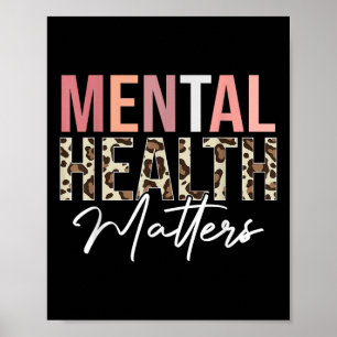Póster Salud Mental S Leopard Human Mental Health Awaren