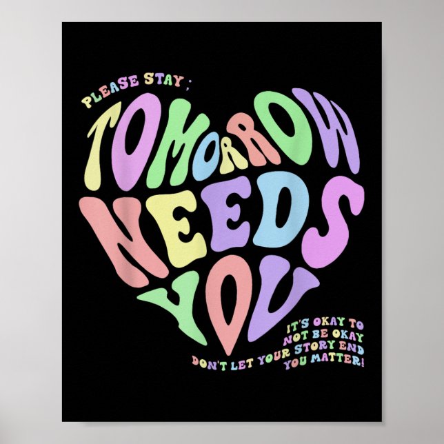 Póster Salud Mental S Mañana Necesita Que Evite El Suicid (Frente)