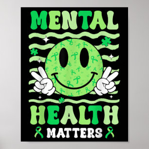 Póster Salud Mental S Sensibilización Sonrisa Cara Hombre