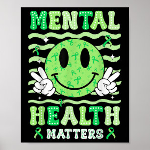 Póster Salud Mental S Sensibilización Sonrisa Cara Hombre