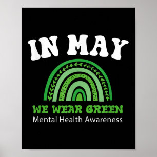 Póster Salud Mental S Usamos Awarden Verde De Salud Menta