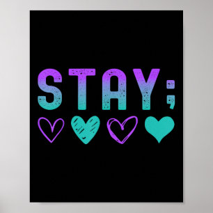 Póster Salud Mental Stay Mañana Necesita Conciencia 2s